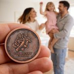 Personalised Family Photo Retro Commemorative Coin with Text Birthday Anniversary Daily Use Gift for Family