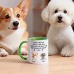 Personalized Cartoon Dog Cat Paw Print 11 oz 15 oz Ceramic Mug with 1-3 Names Daily Use Birthday Gift for Pet Owner Lover