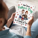 Henkilökohtainen perheenä kolmen sarjakuvahahmot Rakennus Brick palapelit nimi ja päivämäärä Home Decor Isänpäivä lahja isälle perheelle