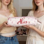 Borsa personalizzata di grande capacità per la conservazione degli strumenti per capelli con nome e maniglia ricamati Regalo di compleanno essenziale per le donne parrucchiere