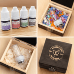 Personlig påskäggsstämpel med flera mönster, namn och trälåda Födelsedagspresent till familjer, jordbrukare och uppfödare