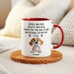 Personalized Cartoon Dog Cat Paw Print 11 oz 15 oz Ceramic Mug with 1-3 Names Daily Use Birthday Gift for Pet Owner Lover