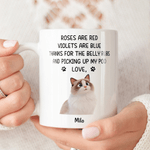 Personalized Cartoon Dog Cat Paw Print 11 oz 15 oz Ceramic Mug with 1-3 Names Daily Use Birthday Gift for Pet Owner Lover