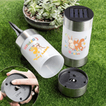 Lampe solaire de jardin imperméable avec nom et initiales Cadeau de fête de Pâques pour la famille et les enfants