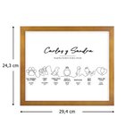 Cuadro personalizadao en papel con línea de tiempo de vuestra historia hasta ahora título y fecha regalo de boda y aniversario para parejas