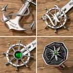 Henkilökohtainen Pohjantähti Design Navigaattori Korut asetettu Birthstone ja teksti Formal Suit Essential häät lahja sulhanen Best Man