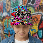 Personalized Graffiti Style Baseball Cap with Name Daily Use Birthday Gift for Kids