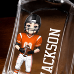 Personalized Cartoon Character Football Whiskey Decanter with Engraved Name Father's Day Birthday Gift for Father Friends Bartenders