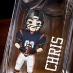 Personalized Football Cartoon Character Whiskey Decanter with Name and Number Birthday Game Day Gift for Football Lovers