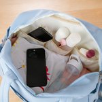 Personalised Flower Travel Large Capacity Duffel Bag with Name and Adjustable Shoulder Strap Birthday Team Gift for Girls