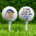 Pelota de golf personalizada con foto de cara divertida y texto accesorio de entrenamiento y competicion regalo de cumpleaños para golfista
