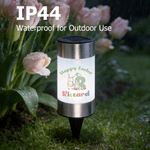 Lampe solaire de jardin imperméable avec nom et initiales Cadeau de fête de Pâques pour la famille et les enfants