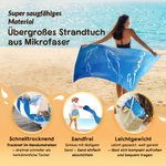 Personalisiertes schnelltrocknendes Strandtuch im Unterwasserwelt-Design mit Meerestieren und Namen Sommerausflug Poolparty Geschenk für Freunde