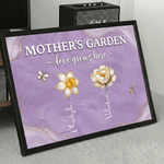 Poster personalizzato con fiori di nascita, senza cornice, con 1-16 nomi, decorazione per la casa, compleanno, regalo per la festa della mamma e della nonna.
