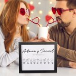 Cuadro personalizadao en papel con línea de tiempo de vuestra historia hasta ahora título y fecha regalo de boda y aniversario para parejas