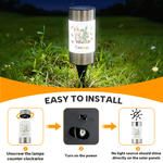 Lampe solaire de jardin imperméable avec nom et initiales Cadeau de fête de Pâques pour la famille et les enfants