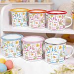 Personlig söt påsk Peter Rabbit Bunny 12 oz emaljmugg med namn Tillbaka till skolan födelsedagspresent för barn