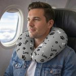Personalisierte Multicolor Pfote Name Throw Travel Neck Pillow Travel Essentials Geburtstag Geschenk für Tierliebhaber