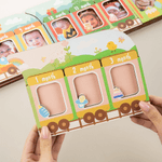 Cadre photo en bois avec nom pour la croissance de bébé Cadeau d'anniversaire pour bébé