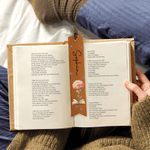 Personalized Birth Flower Butterfly PU Leather Bookmark with Name Reading Birthday Gift for Book Lovers Bookworms