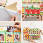 Cadre photo en bois avec nom pour la croissance de bébé Cadeau d'anniversaire pour bébé