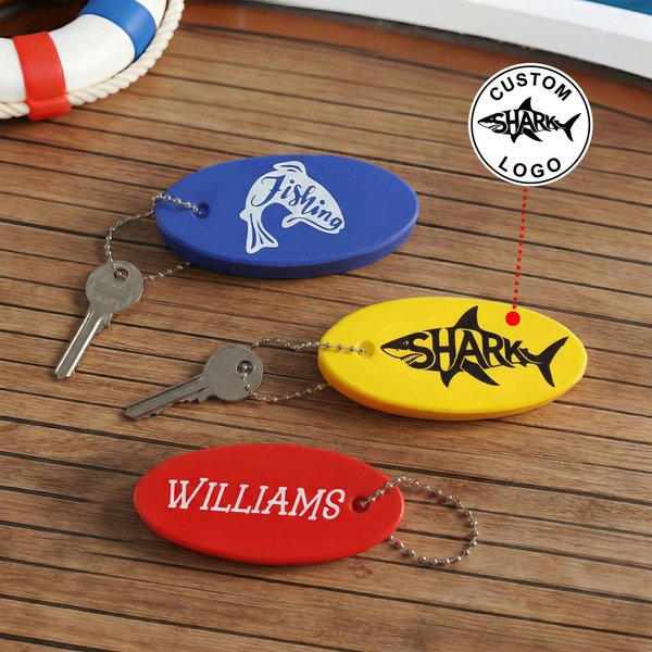 Personalized Logo Multi-Color Lightweight Floating Keychain with Name and Text Daily Use Father's Day Gift for Dad Fishing Lover Captain