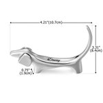 Porte-bagues personnalisé en métal avec nom gravé Cadeau d'anniversaire pour les femmes qui aiment les chiens teckels