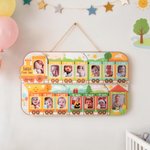 Cadre photo en bois avec nom pour la croissance de bébé Cadeau d'anniversaire pour bébé