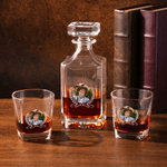 Personalized Photo Whiskey Decanter with Engraved Name and Date Birthday Anniversary Gift for Men Friends