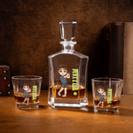 Personalised Tennis Cartoon Character Whiskey Decanter with Engraved Name Birthday Anniversary Gift for Men Tennis Players