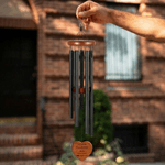 Carillón de viento personalizado con nombre y año, decoración del hogar, recuerdo de mascotas, regalo de condolencia para el dueño de una mascota.