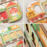 Cadre photo en bois avec nom pour la croissance de bébé Cadeau d'anniversaire pour bébé