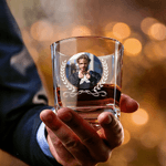 Personalized Photo Whiskey Decanter with Engraved Name and Date Birthday Anniversary Gift for Men Friends