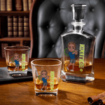 Personalised Tennis Cartoon Character Whiskey Decanter with Engraved Name Birthday Anniversary Gift for Men Tennis Players