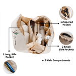 Gepersonaliseerde Geboorte Bloem PU Lederen Wijd Openende Cosmetische Tas met Naam Reis Opberg Cadeau voor Verjaardag voor Vrouwen