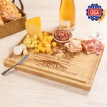 Personalized Family Life Tree 2-20 Names FSC Bamboo Charcuterie Cutting Board with Juice Groove Made in USA Mother's Day Housewarming Gift for Family