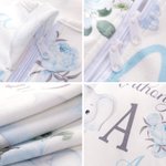 Personalized Floral Cute Elephant Sleeveless Zippered Baby Sleep Bag with Initial and Name Birthday Baby Shower Gift for Newborn