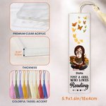 Henkilökohtainen Söpö Cartoon Reading Character Akryyli Tassel kirjanmerkki nimi ja teksti Syntymäpäivä Valmistuminen lahja kirjan ystäville Ystävät