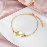 Personlig 1-4 hjerter gravert navn armbånd delikat kvinne smykke morsdag jubileum bryllup gave til henne