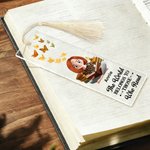 Henkilökohtainen Söpö Cartoon Reading Character Akryyli Tassel kirjanmerkki nimi ja teksti Syntymäpäivä Valmistuminen lahja kirjan ystäville Ystävät