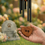 Carillón de viento personalizado con nombre y año, decoración del hogar, recuerdo de mascotas, regalo de condolencia para el dueño de una mascota.