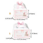 Boîte à cadeaux personnalisée avec nœud et nom pour lapin de Pâques Cadeau de fête de Pâques pour garçons filles