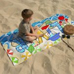 Toalla de playa de microfibra de gran tamaño y secado rápido personalizada con el nombre en estilo veraniego Fiesta en la playa Regalo de vacaciones para niños Amigos
