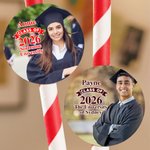 Personalized Graduation Photo Waterproof Stickers with Name and Year Favor Label Celebration Graduation Party Decor for 2026 Graduates Classmates