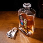 Personalised Tennis Cartoon Character Whiskey Decanter with Engraved Name Birthday Anniversary Gift for Men Tennis Players