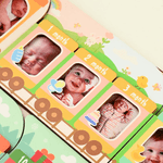 Cadre photo en bois avec nom pour la croissance de bébé Cadeau d'anniversaire pour bébé