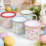 Personlig söt påsk Peter Rabbit Bunny 12 oz emaljmugg med namn Tillbaka till skolan födelsedagspresent för barn