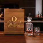 Personalized Photo Whiskey Decanter with Engraved Name and Date Birthday Anniversary Gift for Men Friends