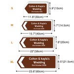 Personalized Metal Arrow Wedding Sign with Text Wedding Reception Signage Direction Preparing Gift for Newlyweds