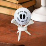 Personalized New Golf Buddy Baby Footprints Pregnancy Announcement Golf Ball with Date Funny Father's Day Birthday Gift for Dad Grandpa